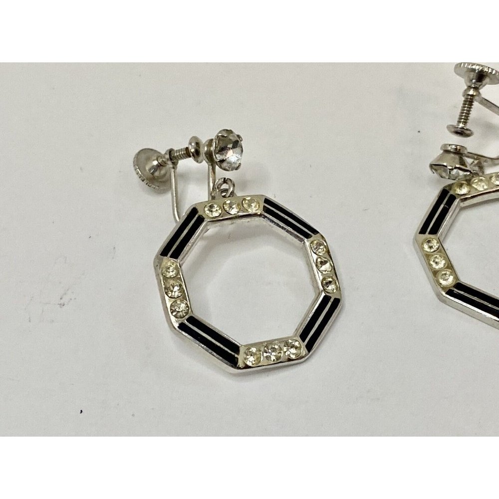 Lot of 4 Vintage Unmarked Clip On Earrings Estate Find Gold & Silver‎ Tone READ - Picture 9 of 10